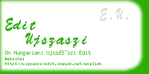 edit ujszaszi business card